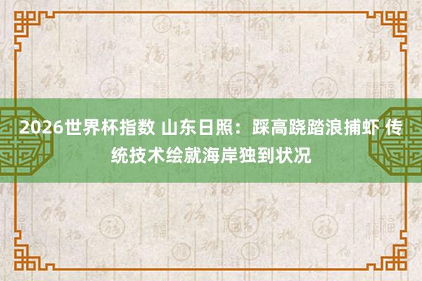 2026世界杯指数 山东日照：踩高跷踏浪捕虾 传统技术绘就海岸独到状况