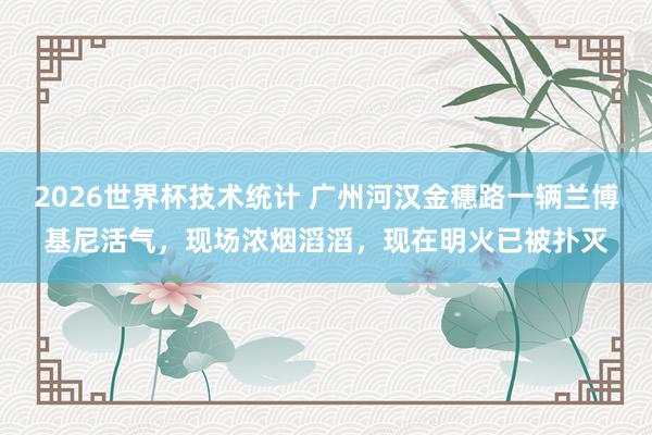 2026世界杯技术统计 广州河汉金穗路一辆兰博基尼活气，现场浓烟滔滔，现在明火已被扑灭
