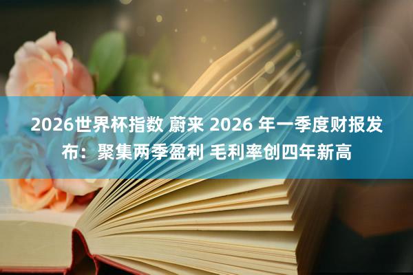 2026世界杯指数 蔚来 2026 年一季度财报发布：聚集两季盈利 毛利率创四年新高