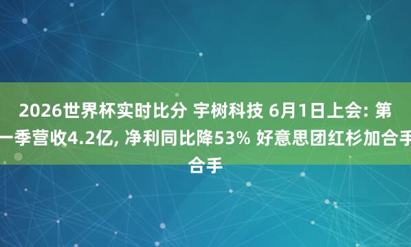 2026世界杯实时比分 宇树科技 6月1日上会: 第一季营收4.2亿， 净利同比降53% 好意思团红杉加合手