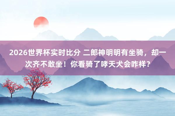 2026世界杯实时比分 二郎神明明有坐骑，却一次齐不敢坐！你看骑了哮天犬会咋样？